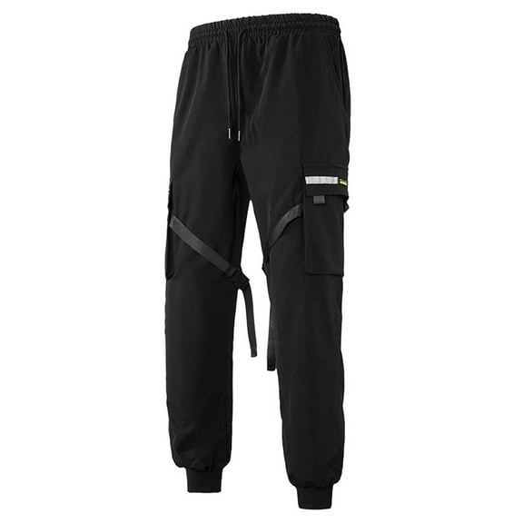 Mens Pants Sweatpants for Men Men's Pants Work Pants Solid Color Slim Outdoor Pocket Pants Flutter Belt