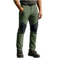 thumbnail image 1 of Mens Pants Under $10 Men's Outdoor Snow Ski Pants Fleece Lined Waterproof and Windproof Thick Warm Hiking Pants with Zipper Pockets, 1 of 3