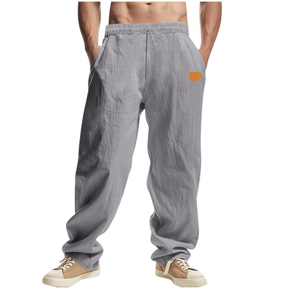 Mens Pants Under $10 Sweatpants for Men Baggy Wide Leg Sweat Pants Drawstring Elastic Waist Sweatpants with Pockets Workout Gym Track Pants
