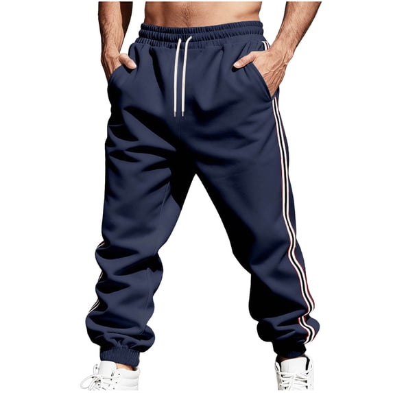 Mens Pants Winter Warm Fleece Joggers Heavyweight Thermal Sweatpants Drawstring Lounge Run Athletic Pants with Pockets