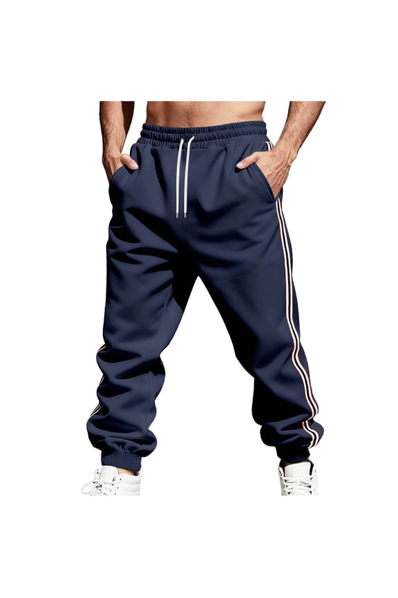 Mens Pants Winter Warm Fleece Joggers Heavyweight Thermal Sweatpants Drawstring Lounge Run Athletic Pants with Pockets