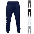 thumbnail image 1 of Mens Pants Work Pants for Men Men's Solid Color Pocket Drawstring Casual Youth Versatile Sports Oversized Pants Black L, 1 of 7