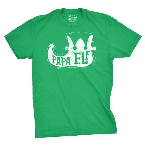 Mens Papa Elf Shoe T Shirt Cute Christmas Santas Helper Tee for Guys Graphic Tees