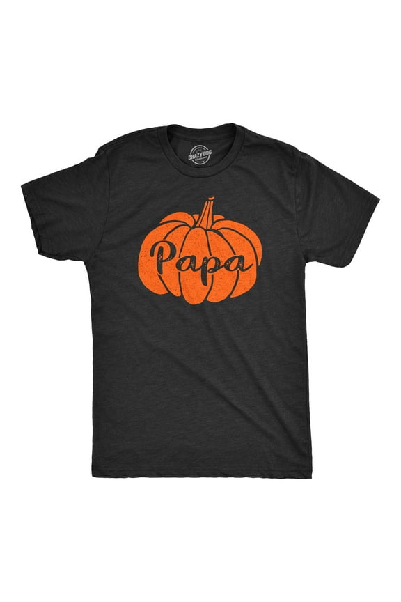 Mens Papa Pumpkin T Shirt Funny Family Halloween Tee Graphic Tees