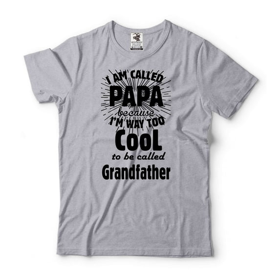 Mens Papa Shirt Grandfather Shirt Funny Grandpa Shirt Fathers Day Gift Tee Papa Gifts Gift For Men (3X-Large Grey)