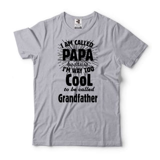 Mens Papa Shirt Grandfather Shirt Funny Grandpa Shirt Fathers Day Gift Tee Papa Gifts Gift For Men (Medium Grey)