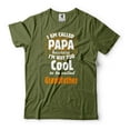 thumbnail image 1 of Mens Papa Shirt Grandfather Shirt Funny Grandpa Shirt Fathers Day Gift Tee Papa Gifts Gift For Men (X-Large Military Green), 1 of 6