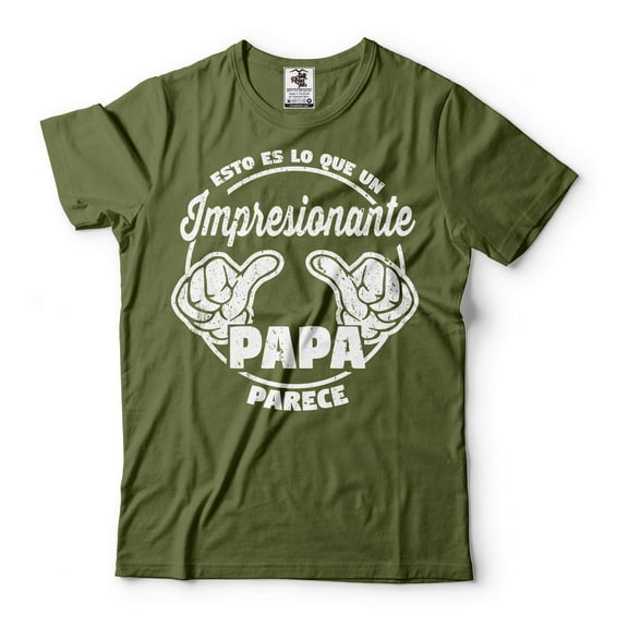 Mens Papa T-shirt Fathers Day Gift Papa Birthday Tshirt Papa Shirts Gift For Papa Shirt For Papa (Small Military Green)