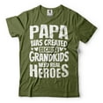 thumbnail image 1 of Mens Papa T-shirt Grandkids Need Real Heroes Shirt Funny Papa Shirt Father's Day Papa Shirt, 1 of 6