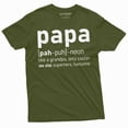 thumbnail image 1 of Mens Papa definition T-shirt Grandpa Tee Grandfather gift Papa t-shirt Fathers day Pop-Pop Dad Tee (X-Large Military Green), 1 of 7
