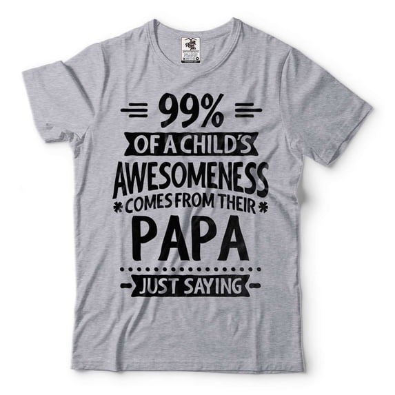 Mens Papa shirt Papa Shirts Father's Day Papa Tshirt Papa Gifts Funny Saying shirt New Papa Shirt (XX-Large Grey)