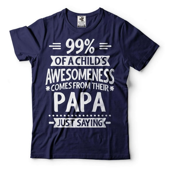 Mens Papa shirt Papa Shirts Father's Day Papa Tshirt Papa Gifts Funny Saying shirt New Papa Shirt (XX-Large Navy Blue)