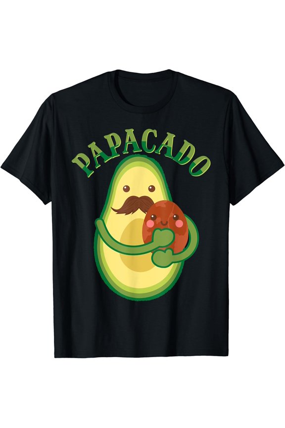 Mens Papacado Vegan Dad Father's Day Fruit Avocado Lovers Daddy T-Shirt