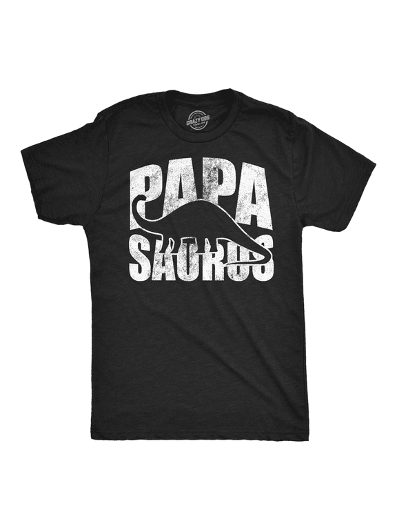 Mens Papasaurus Funny T Shirts Awesome Fathers Day Dino Graphic Tee for Dads Graphic Tees