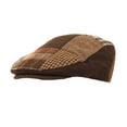 thumbnail image 1 of Mens Patchwork Winter Flat Cap with Wool, 1 of 2