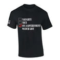 thumbnail image 1 of Mens Patriot Pride Christmas Naughty Nice On A Government Watch List T-shirt-Black-4xl, 1 of 1