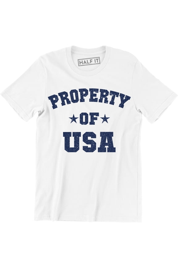 Mens Patriotic American Flag Property USA Army Support Troops T-Shirt