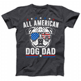 thumbnail image 1 of Mens Patriotic Dog Dad T Shirts All American Dog Dad Fathers Day Graphic Tee for Men USA Flag Graphic Tees, 1 of 6