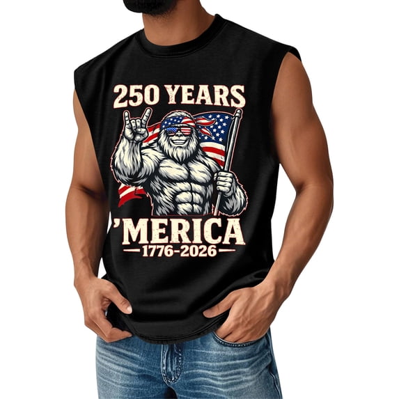 Mens Patriotic Shirt 250 Anniversary Usa Independence Day Shirts Sleeveless Graphic We the People T Shirts Crew Neck Big and Tall Usa Flag Tank Tops Dark Blue S