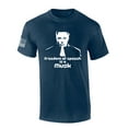 thumbnail image 1 of Mens Patriotic Tshirt Freedom Of Speech Is A Musk Portrait Elon Graphic Short Sleeve T-shirt Graphic Tee-Heather Navy-4xl, 1 of 4