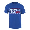 thumbnail image 1 of Mens Patriotic Tshirt Kindness And Love 2024 Short Sleeve T-shirt-Heather Royal-5xl, 1 of 1