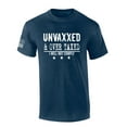 thumbnail image 1 of Mens Patriotic Tshirt Unvaxxed and Over Taxed Funny Short Sleeve T-shirt-Heather Navy-xxl, 1 of 1