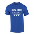 thumbnail image 1 of Mens Patriotic Tshirt Unvaxxed and Over Taxed Funny Short Sleeve T-shirt-Heather Royal-6xl, 1 of 1