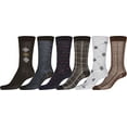 thumbnail image 1 of Mens Pattern Dress Socks Value Assorted 6-Pack - Combo - 10-13, 1 of 2