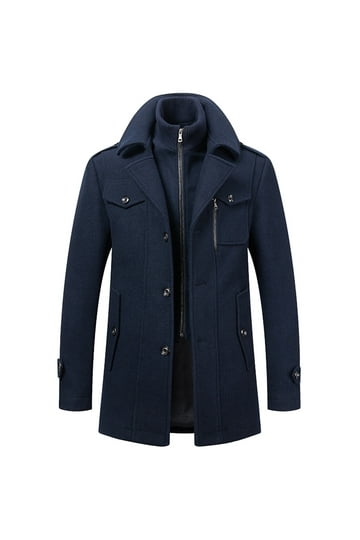 【新品未使用】STAND COLLAR PEA COAT NAVY Amazon.com: CHARTOU Women's Casual Thicken Wool Blend Stand