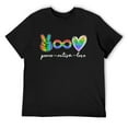 thumbnail image 1 of Mens Peace Autism Love Infinity Symbol Autism Awareness T-Shirt Black 4X-Large, 1 of 5