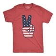 thumbnail image 1 of Mens Peace Sign American Flag T Shirt 4th Of July USA Patriotic Party Graphic Tee Graphic Tees, 1 of 9