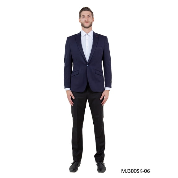 Mens Peak Lapel Blazer Only Solid Pattern