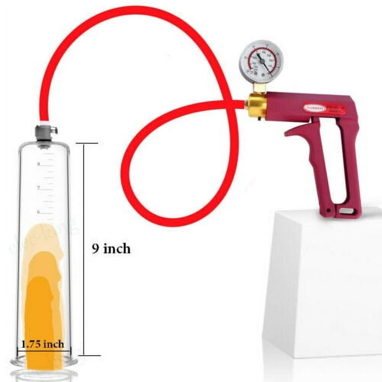 Mens Penis Pump Male Enhancer Enlarger Enlargement Cylinder Hand-Pump Kit  USA, (9x1.75 inch)-A
