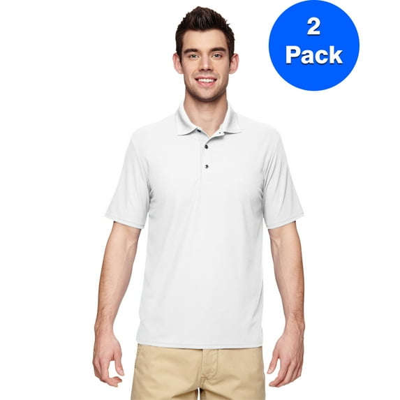 Mens Performance 5.6 oz. Double Piqué Polo 2 Pack