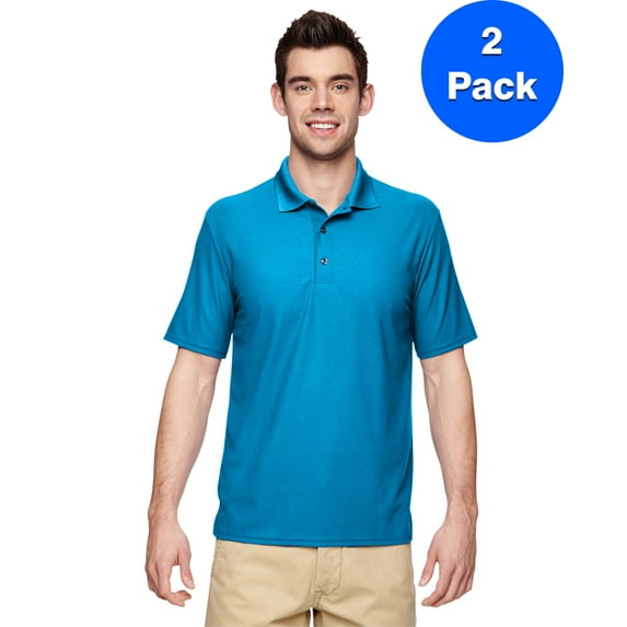 Mens Performance 5.6 oz. Double Piqué Polo 2 Pack