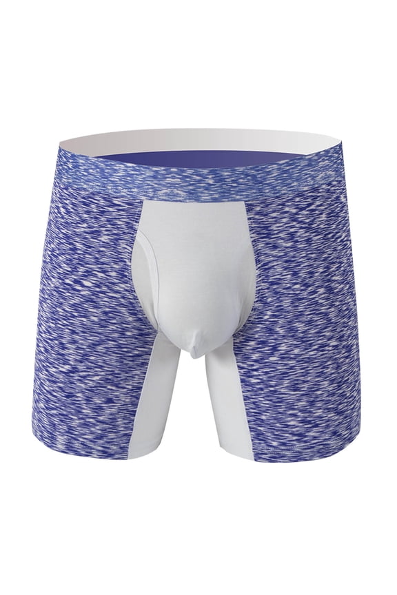 Mens Performance Boxer Briefs with Dual Pouch - Athletic Fit Modal Underwear Breathable Comfy Silk WaistbAnd Open Fly Trunks for Sports