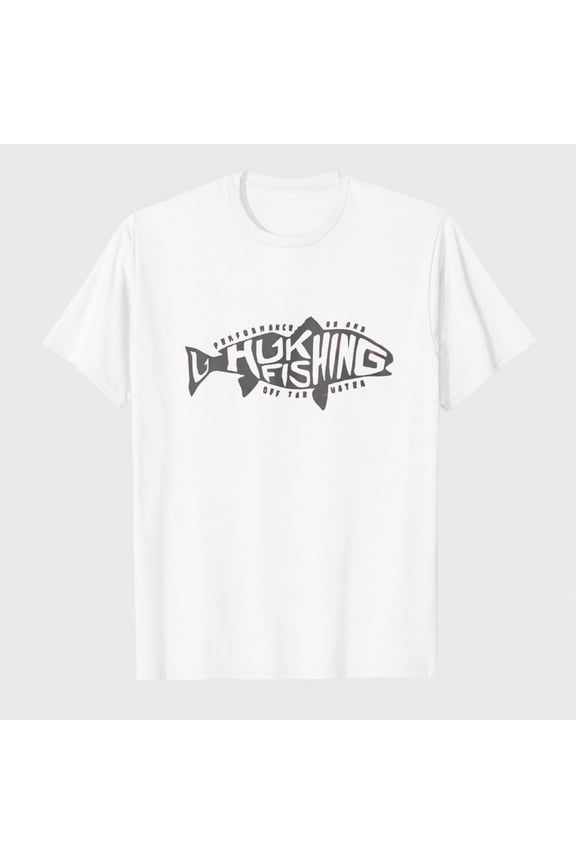 Mens Performance Fishing Logo Tee, Short Sleeve T-Shirt for Men