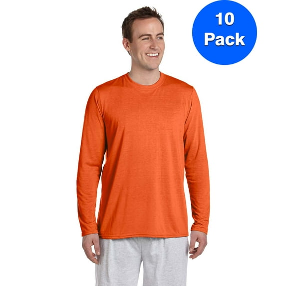 Mens Performance Long-Sleeve T-Shirt 10 Pack