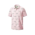 thumbnail image 1 of Mens Performance Short Sleeve Button Up Quick Dry Shirt 50+ UPF Fishing Shirt, Soft Pink, Size: M, Momentum Comfort Gear, 1 of 4