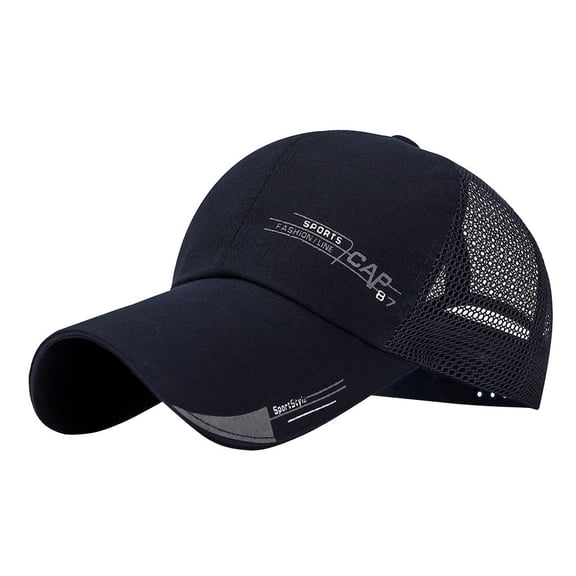 Mens Performance Sport Baseball Cap Wide Brim Sun Protection Breathable Mesh Outdoor Training Hat for Unisex