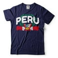 thumbnail image 1 of Mens Peru Shirt Peru Patriotic Flag Tee Peru National Shirt Peru Unisex Tee Peruvian Gifts (Medium Navy Blue), 1 of 6