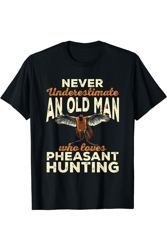 Mens Pheasant Hunting Upland Bird Hunting T-Shirt , Vintage T-Shirt