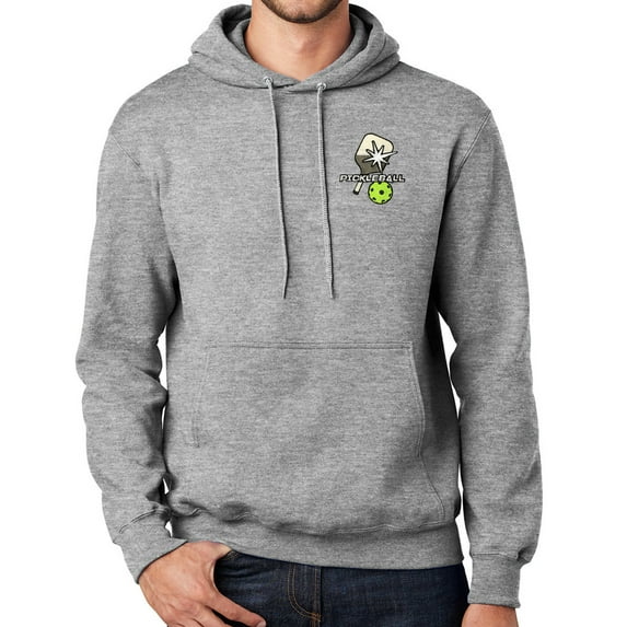 Mens PickleBall Hooded Hoodie Sweatshirt, 2XL-Tall Athletic Heather Gray