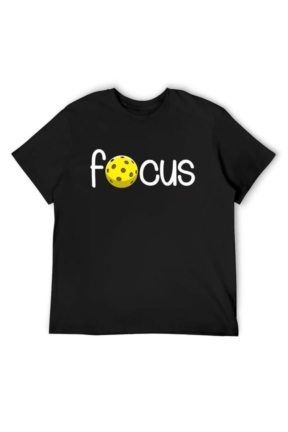 Mens Pickleball Focus T-Shirt Black Medium