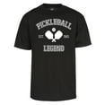 thumbnail image 1 of Mens Pickleball Legend T-shirt, Paddleball Player Tee, Black Small, 1 of 2