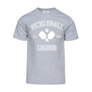 Mens Pickleball Legend T-shirt, Paddleball Player Tee, Heather Grey Large