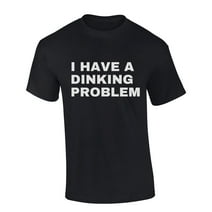 Mens Pickleball Tshirt I Have A Dinking Problem Funny Pickleball Short Sleeve T-shirt-Black-small