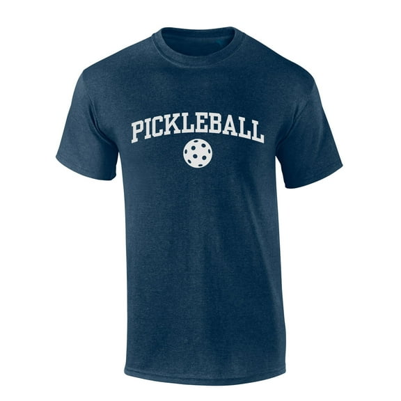 Mens Pickleball Tshirt Pickleball Graphic Pickleball Short Sleeve T-shirt-Heather Navy-large