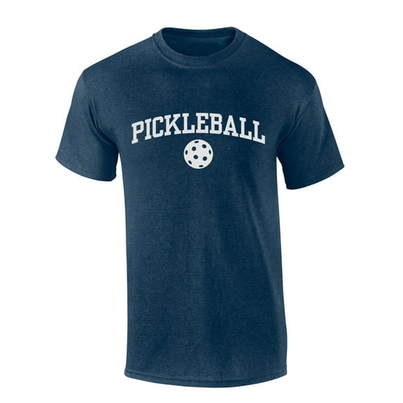 Mens Pickleball Tshirt Pickleball Graphic Pickleball Short Sleeve T-shirt-Heather Navy-small