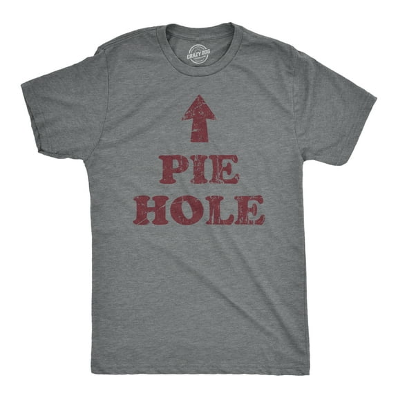 Mens Pie Hole T Shirt Funny Thanksgiving Pies Dessert Lovers Tee for Guys Graphic Tees